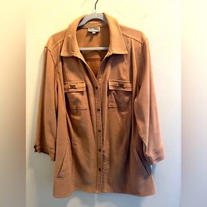 Faux Suede Top by JM Collection. 2X.